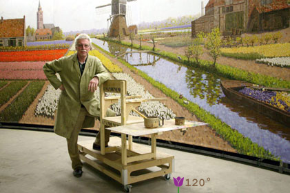 Leo van den Ende poses in front of his Panorama